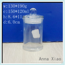 150ml Glass Candle Jars with Glass Lids on Sale